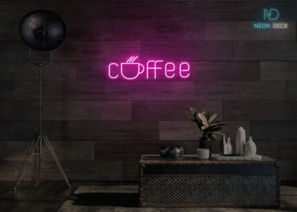 Coffee ☕Neon Sign Hot-Pink