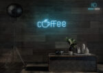 Coffee ☕Neon Sign Ice-Blue