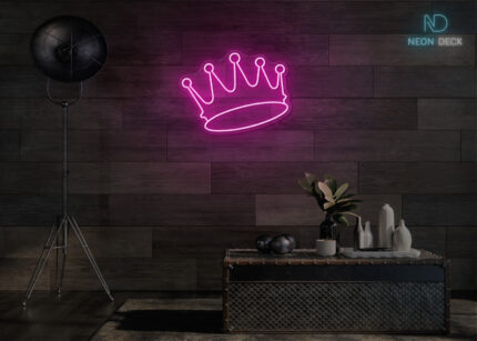 Crown Neon Sign Hot-Pink