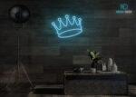 Crown Neon Sign Ice-Blue