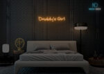 Daddys Girl Neon Sign Orange