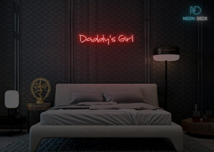 Daddys Girl Neon Sign Red
