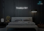 Daddys Girl Neon Sign White