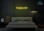 Daddys Girl Neon Sign Yellow