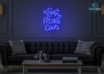 Best Mom Ever LED Neon Sign Dark-Blue