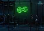 Dumble with Heart Neon Sign Green