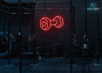 Dumble with Heart Neon Sign Red