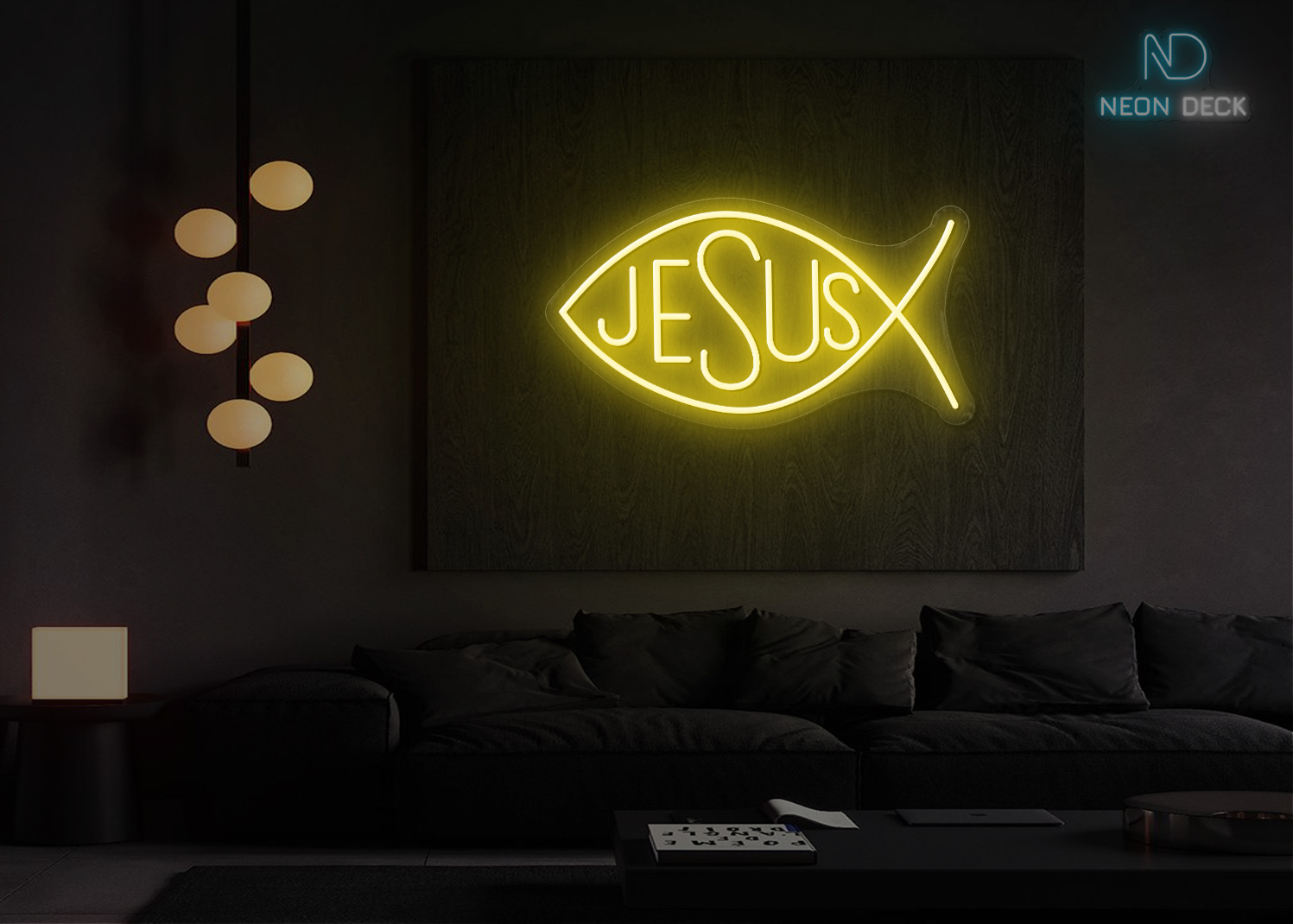 Fish says JESUS Yellow Fish-says-JESUS