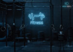 Fitness Gym Neon Sign Ice-Blue