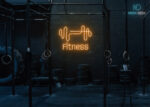 Fitness Gym Neon Sign Orange