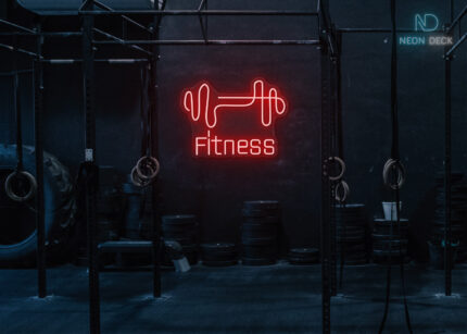 Fitness Gym Neon Sign Red