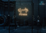 Fitness Gym Neon Sign Warm-White