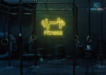 Fitness Gym Neon Sign Yellow