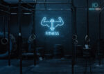 Fitness Neon Sign Ice-Blue