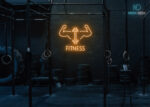Fitness Neon Sign Orange