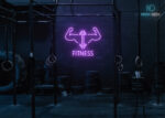 Fitness Neon Sign Purple