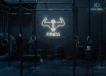 Fitness Neon Sign White