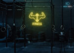 Fitness Neon Sign Yellow