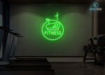 Fitness with Cycle Design Neon Sign Green