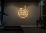 Fitness with Cycle Design Neon Sign Warm-White