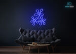 Flowers Neon Sign Dark-Blue