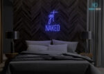 Get Naked Neon Sign Dark-Blue