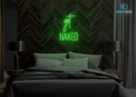 Get Naked Neon Sign Green