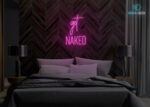 Get Naked Neon Sign Hot-Pink