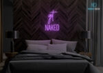 Get Naked Neon Sign Purple