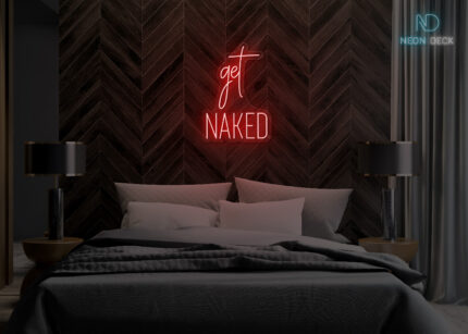 Get Naked Neon Sign Red