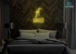 Get Naked Neon Sign Yellow