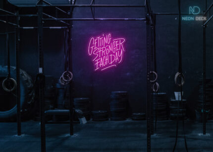 Getting Stronger Each Day Neon Sign Hot-Pink