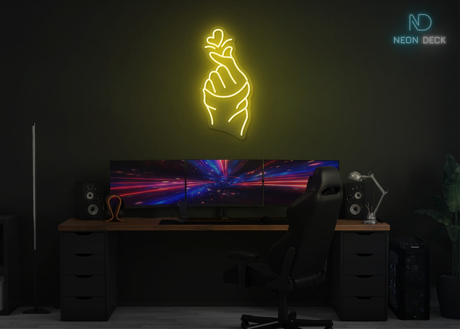 Girl Hand with Love Sign Yellow Girl-Hand-with-Love