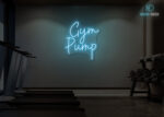 Gym Pump Neon Sign Ice-Blue
