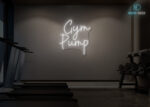 Gym Pump Neon Sign White