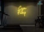 Gym Pump Neon Sign Yellow