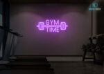 Gym Time Neon Sign Purple