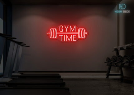 Gym Time Neon Sign Red