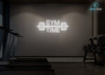 Gym Time Neon Sign White
