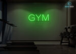 Gym Word LED Neon Sign Green