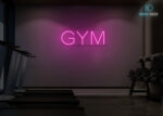 Gym Word LED Neon Sign Hot-Pink