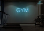Gym Word LED Neon Sign Ice-Blue