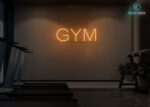 Gym Word LED Neon Sign Orange