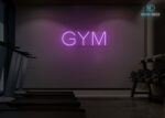 Gym Word LED Neon Sign Purple