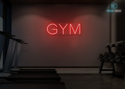 Gym Word LED Neon Sign Red