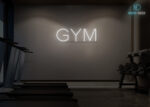 Gym Word LED Neon Sign White