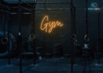 Gym Word Neon Sign Orange