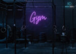 Gym Word Neon Sign Purple