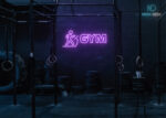 Gym with Treadmill Design Purple