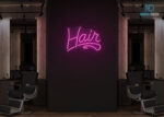 Hair Neon Sign Hot-Pink